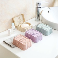 立体玫瑰肥皂盒带盖防尘手工皂盒便携式可沥水香皂盒肥皂收纳盒子5.22