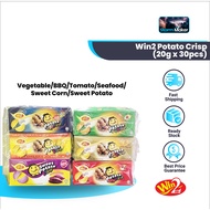 20g x 30pcs Win2 Potato Crisp Vegetable/BBQ/Tomato/Seafood/Sweet Corn/Sweet Potato Snack Kentang Ran