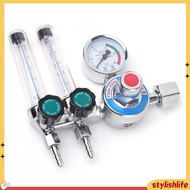 [stylishlife]  Argon Arc Welding Double-tube Flowmeter Gas Regulator Gauge Pressure Reducer