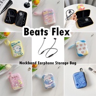 【imamura】For Beats Flex Neckband Earphone Case Cartoon Fresh Style Neckband Earphone Storage Bag Cas