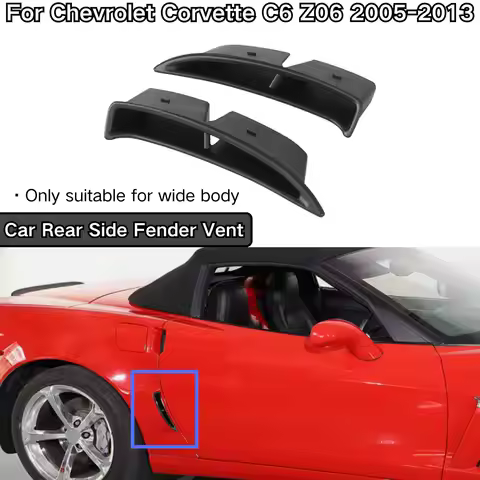 For Chevrolet Corvette C6 Z06 2005-2013 Rear Side Fender Vent Body Kits Carbon Fiber Painted Wide Bo