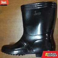 Latest men's Boots - PTM - Short Black Rubber Jeep Boots Waterproof project work Boots 41-43