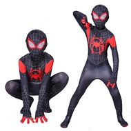 Trang Phục Spider-Verse Miles Morales Spider Man Bộ Đồ Hóa Trang Halloween Người Nhện Siêu Anh Hùng