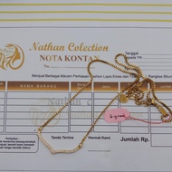 Nathan - kalung liontin wanita dewasa Emas Muda 6. gram  Model Viral Aureli Style Korea Lapis Emas K