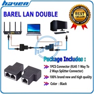 RJ45 Double LAN Barrel Connection Connector RJ45 Double UTP Barrel/ RJ45 Connector RJ45