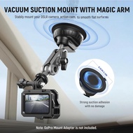 Camera Car Suction Mount 360 Adjustable Car Suction Cup Phone Action Camera Holder 1/4 Inch for GoPr