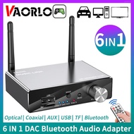 6 IN 1 DAC Bluetooth 5.3 Receiver Transmitter Optical Coaxial AUX RCA USB TF Wireless Audio Adapter Digital To Analog Converter