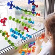 11pcs/Set Christmas Decoration Set, Including Suction Cup Toys, Building Block Suction Cup Toys, Str