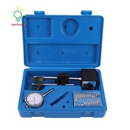 Dial Indicator with Magnetic Base Holder Fine Adjustable Long Arm 0-1 Inch Professional Gauge 0.001 