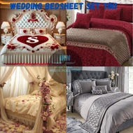 Set Cadar Pengantin Beropol Set 7 IN 1 , 6 IN 1 Ropol Cadar Pengantin  cadar pengantin  cadar lace