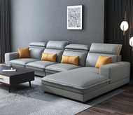 LEATHERAIRE Sectional L Shape Sofa 3 Seater