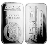 cod Wholesale 10pcs 1 Oz APMEX Gold Bar High Quality Gold Plated Apmex Bullion Silver Bar Hot Sellin