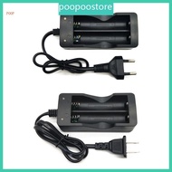 POOP 18650 Battery Charger 2 Slots Independent Fast Charging Dock Base with Indicator