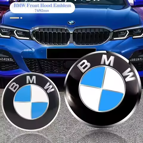 74mm 82mm Car Front Hood Emblem Logo Rear Trunk Badge for BMW E30 E38 E39 E46 E60 E61 E90 X1 X3 X4 X