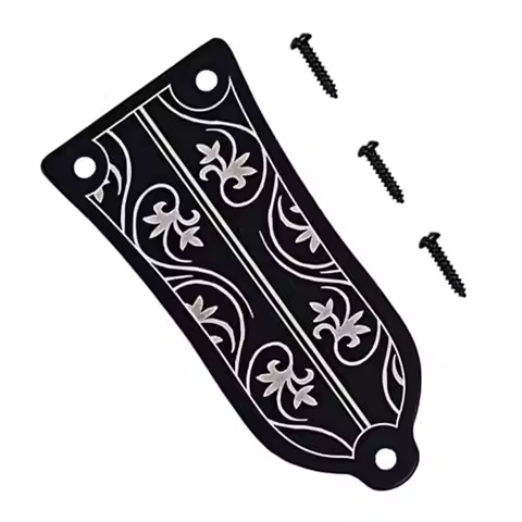 Modern Alloy Truss Rod Cover 3-hole Bell Shape Accessory for Gibson LP Electric Guitar Upgrade