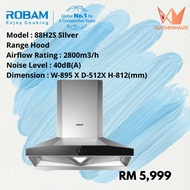 ROBAM Dual Vented Series Range Hood CXW-260-88H2S (Silver) / Tudung Sudut Asap 88H2S / KUTCHENHAUSS