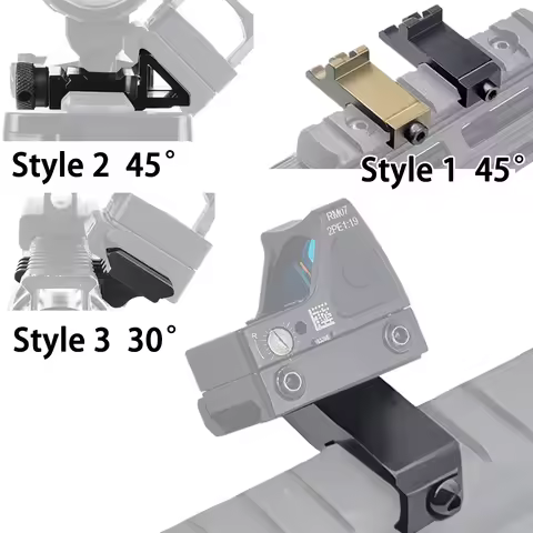 Tactical RM 30/45° Offset Rail Mount For Rifle AR15 RM Red Dot Sight Flashlights Scope 45 Degrees 30