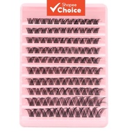 DIY D Curl Eyelash Extension Kit with 8-16mm Mixed Clusters