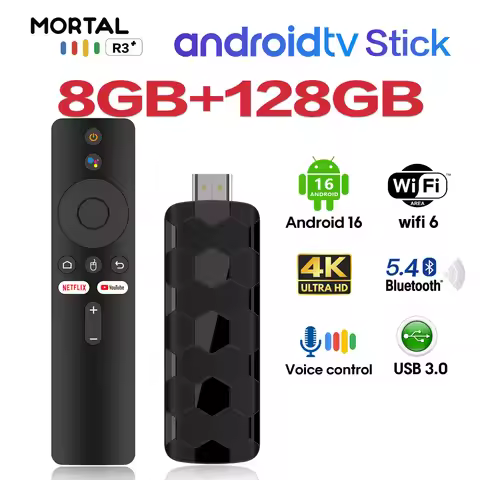 2026 New R3+ TV Stick Dual UI Interface Dual Wifi 2.4G/5.8G 4K Ultra HD 8GB 128GB RK3518 Quad Core H