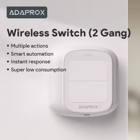 ORYZIC Tuya Smart Zigbee Switch Push Button Switch 2Gang Wireless Smart Home Remote Controller Autom