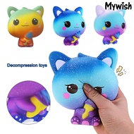 [MY]Squeeze Toy Flexible Relieve Stress Multi-Color Squishy Cat Decompression Toy Kids Toy