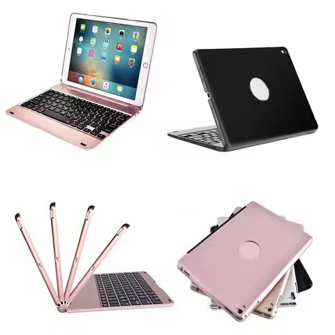 Slim Portable Bluetooth Wireless Keyboard Case With Sleep Mode For Apple iPad Air / Air 2 / Pro 9.7'