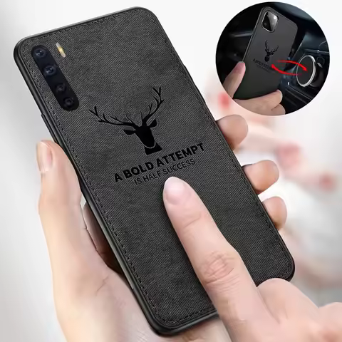 Fashion Cloth Case For OPPO Reno 2 Z 3 5 Pro Find X3 Lite X2 Neo A91 A52 A72 4G A5 A9 A53 2020 Magne