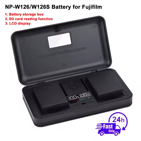 NP-W126 NP W126 NP-W126S W126S Battery+LCD Dual Charger for Fuji X-Pro1 XPro1 X-T1 XT1 HS30EXR HS33E