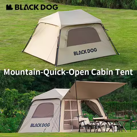 Naturehike BLACKDOG Quick-Open Cabin Tent Titanium Vinyl One Touch Waterproof Outdoor Camping Picnic