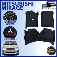 5D Diamond Black  Deep Dish Matting for Mitsubishi Mirage G4 2014 2015 2016 2017 2018 2019 2020 2021