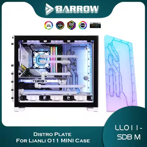 Barrow Distro Plate for LIAN LI O11 MINI Case, Water Cooler Reservoir Water Tank PC Cooling LLO11-SD