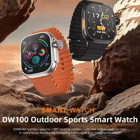 2025 NEW Ultra DW100 Smartwatch 5G Google Play GPS WIFI 2.29inch Amoled HD Display 4G Calling Smartw