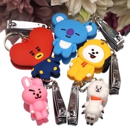 GANTUNGAN BT21 JUMBO Silicone Rubber Keychain & Nail Clippers SHARP Silicone BTS777