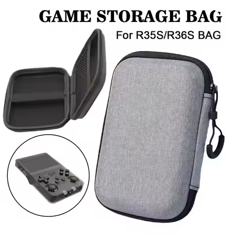 EVA Retro Game Console Storage Bag For Miyoo Mini Plus/ /R35S / RG35XX/ RG35XX PLUS/XU10 Waterproof 
