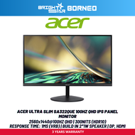 ACER Ultra Slim SA322QUE 100HZ QHD IPS Panel Monitor