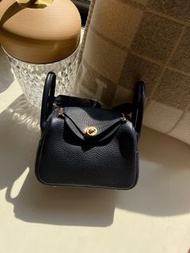 連正單✨Hermès Mini Lindy 一代 黑色金扣