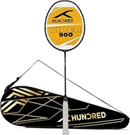 HUNDRED Viper 900 Carbon Fibre Strung Badminton Racket with Full Racket Cover for Intermediate Playe