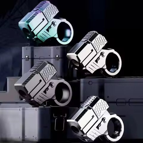 Alloy Gun Fidget Ring EDC Fidget Spinner Metal Hand Spinner Adult Fidget Toys ADHD Tool Anxiety Stre