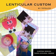 Custom photo lenticular lenticular/ photo printJasa lenticular keychain/