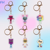 FENGHA Dandys World Pendant, Pebble Shelly Game Dandy's World Keychain, Sprout Acrylic Funny Scraps 