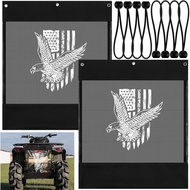 2 Pcs UTV Mesh Trash Bag 22 x 26 Inch Universal UTV Trash Storage Sack Large American Flag Sack Univ