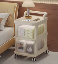 Rak Penyimpanan 5 Laci Multifungsi Lemari Troli Dorong Baju Baby Stuff Rak Troli Susun Serbaguna Pla