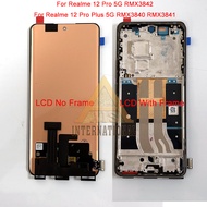 6.7 "ต้นฉบับ Amoled สำหรับ Realme 12 Pro + Plus จอแอลซีดี RMX3840แผงหน้าจอสัมผัสแสดงผลสำหรับ OPPO Re