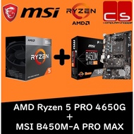 AMD Ryzen 5 4650G (Bulk Pack) + MSI B450M-A PRO MAX Motherboard Combo