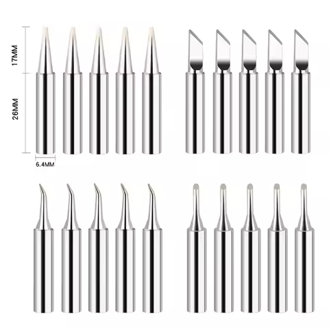 5pcs/set 900M Series K/SK/B/I/IS/1C/2C/3C/4C/2.4D/3.2D Soldering Iron Tips Lead-Free Welding Head BG