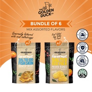 [Bundle of 6] 3 x Salted Egg Fish Skin &amp; 3 x Salted Egg Potato Ridges Potato Chips