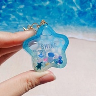客製化 鑰匙圈 吊飾 流沙 搖搖樂 海洋 星星 海邊 禮物 畢業禮物