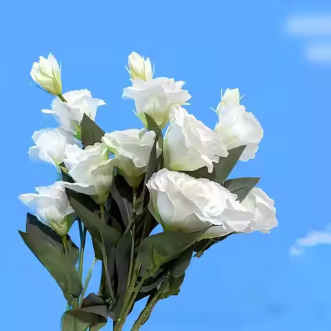 Artificial Flowers Core Content Artificial Eustoma Flower Bouquets for Home Decor Hotel Weddings Lif
