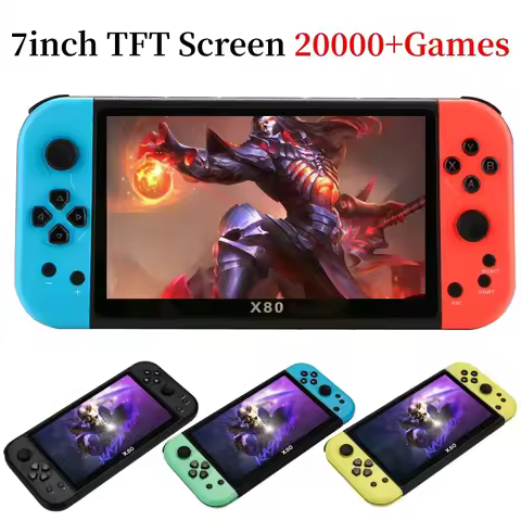 7inch Retro Handheld Game Player Built-in 20000 Games Classic Game TFT Screen Portable Console Audio