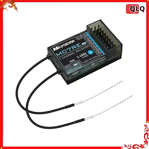 Microzone MC7RE-V2 Receiver 6CH MC6RE MC7RB 8CH for MC6C MC8B Controller Transmitter RC Airplane Dro